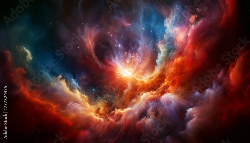 "Stellar Phoenix" is a wide-format abstract wallpaper that beautifully captures the concept of cosmic rebirth. Through the life cycle of stars—from the tranquil nebulae where stars are born.