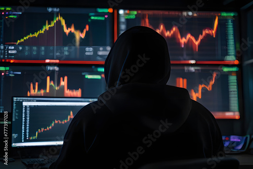 A man watches the cryptocurrency market 