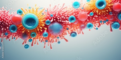 Abstract background of bacteria or infectious viruses in the body