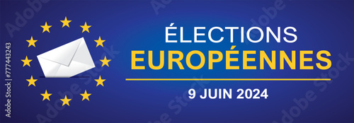 ELECTIONS EUROPEENNES - 9 JUIN 2024 - ILLUSTRATION VECTORIELLE