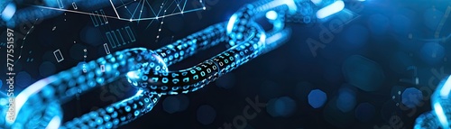 Close-up of a secure blockchain transaction being verified on a digital interface