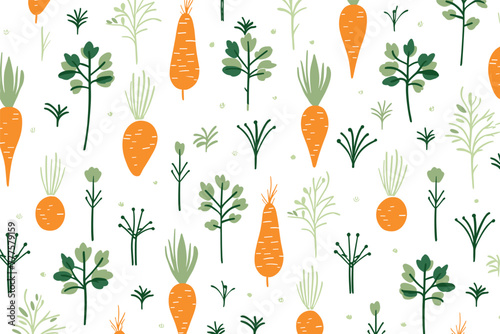 seamless carrot pattern vector