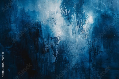 Textured Blue Abstract Art Canvas