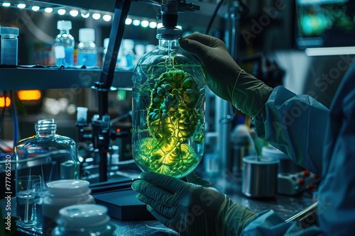 A gallbladder repurposed as a biochemical lab, synthesizing medicine on demand 