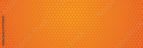 Seamless orange hexagon mesh pattern. vector illustration