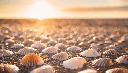 abstract background with sea shell pattern repeated