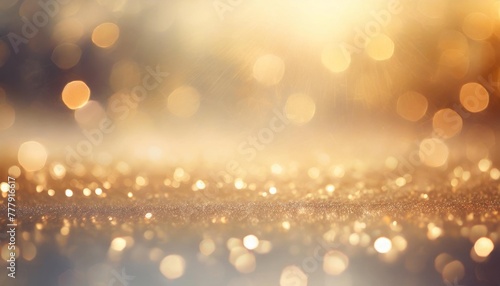 a luxurious blend of golden and silver lights creating a magical atmosphere featuring a deep depth of field defocused haze and night lights for a stylish and glamorous background