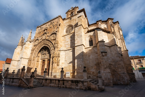 Medieval Catholic cathedral in the picturesque town of Aranda de Duero, Burgos.