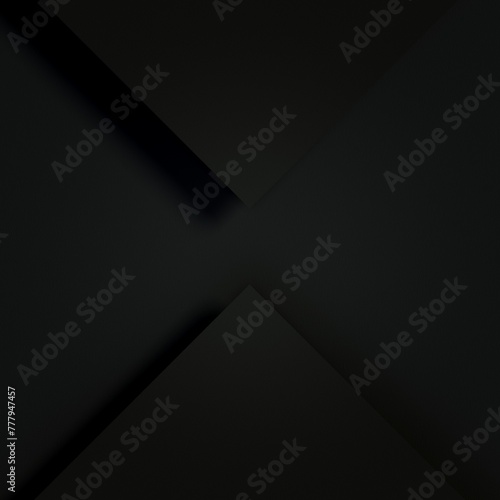 3d render black pastel color paper geometric flat lay background Texture fashion minimal concept. Flat lay, Top view. banner jewelry cosmetic