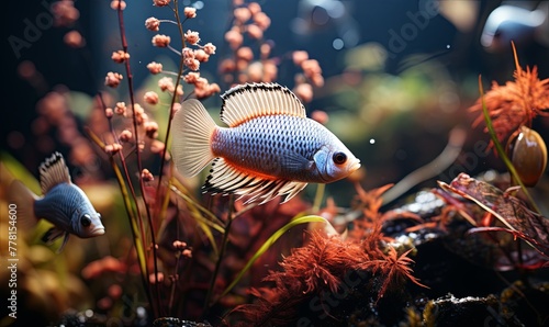 Close-Up of Fish in Aquarium