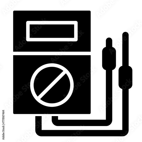 Voltmeter glyph icon