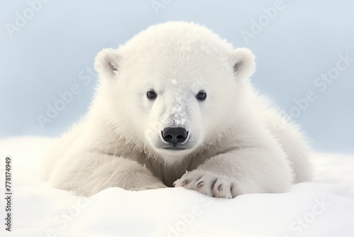 Polar bear (Ursus maritimus) on the snow