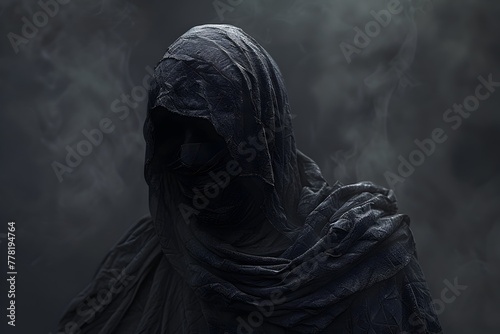 The Shrouded Presence of the Stygian Wraiths Haunting the Eerie Night