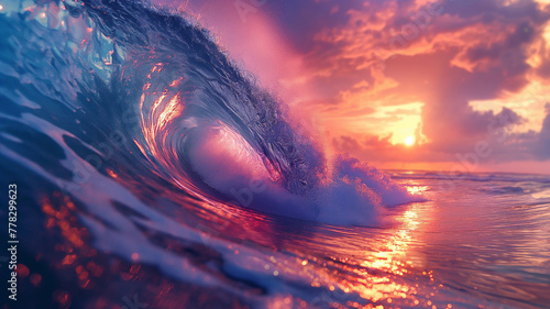 Beautifully colored wave background image