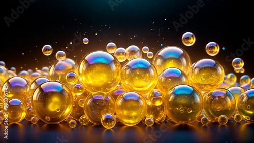 Background with yellow spheres