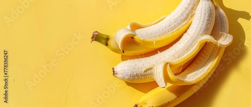  A collection of overripe bananas resting atop a yellow surface alongside an assortment of underdeveloped bananas