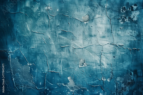 closeup of blue grunge wall, stained rough surface wallpaper, aged, vintage background (4)