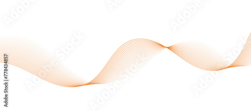 Abstract wave element for design. Digital frequency track equalizer. Stylized line art background. Vector illustration. Wave with lines created using blend tool. Curved wavy line, smooth stripe. 
