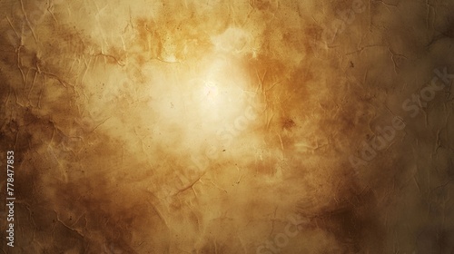 A textured parchment background with a faded, circular burn mark revealing a perfectly smooth blank space
