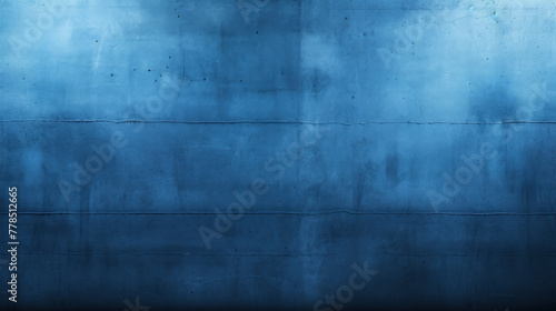 Closeup of smooth blue concrete wall, space for design, modern abstract web print blank business design 