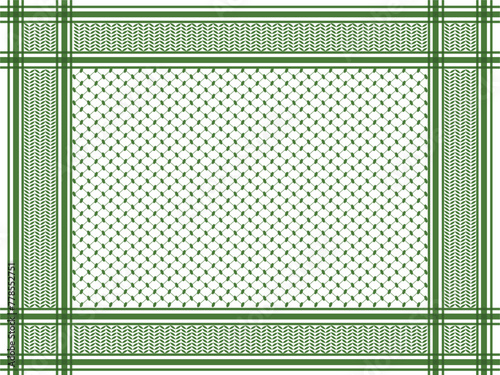 Vector green palestine keffiyeh vector template for print