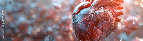 The structure of the heart in the cardiovascular system