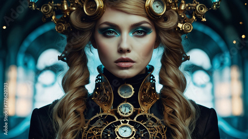 Clockwork Reverie A Steampunk Fairy Tale in Gold and Cyan