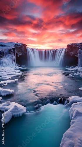 Iceland nature scenery in winter