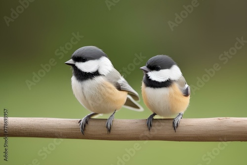 a beautiful picture of chickadee bird | black backed shrike on a branch | great spotted woodpecker