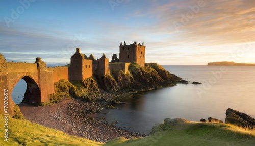 medieval fortress dunnottar castle is a ruined medieval aberdeenshire stonehaven on the northeast of scotland uk