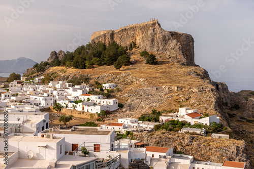 Panoramic view of Lindos, Rhodes, Greece
