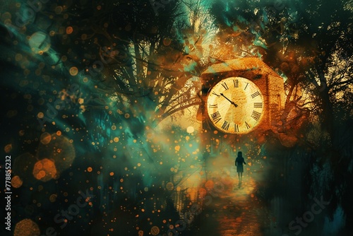 As the clock ticks away, the world around you begins to fade into a blur, abstract illustration of time