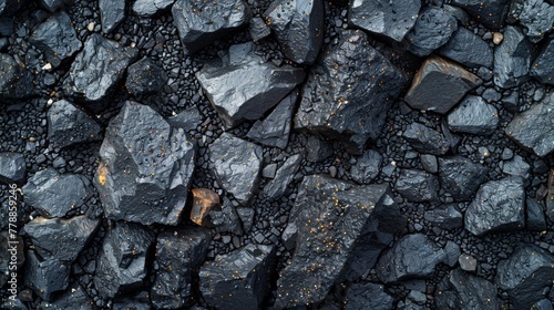 High-resolution image showcasing the details and textures of a pile of coal