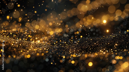 Sparkling Golden Particles, glitter background