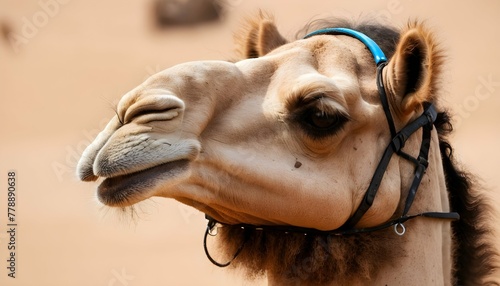 A-Camel-With-Its-Ears-Pinned-Back-In-Annoyance-