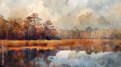Abstract Art: Georgia Wetlands 