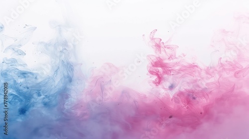 Blue and pink substance floating in mid-air