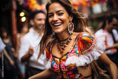 Vibrant Colombia celebration, joyful festivities and colorful cultural tradition of colombian culture, lively spirit and rich heritage of south America's vibrant nation.
