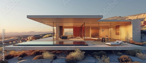 Although this desert home appears to be an unassuming bungalow from the outside, inside you'll find