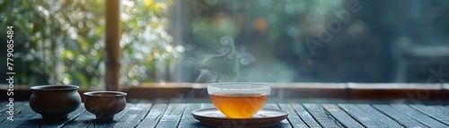 Traditional Asian tea ceremony, cultural, closeup, serene, indoor , cinematic