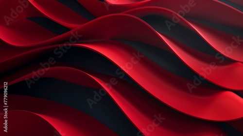 red gradient, curved shape, black background, 