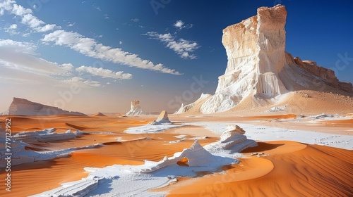 The White Desert in Farafra, Egypt, is located in the Sahara Desert in Africa.