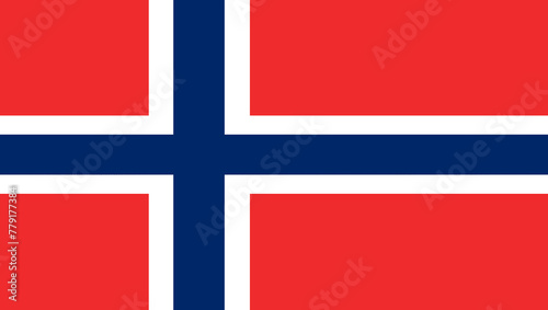Flag of Svalbard. official flag of Spitsbergen near Arctic
