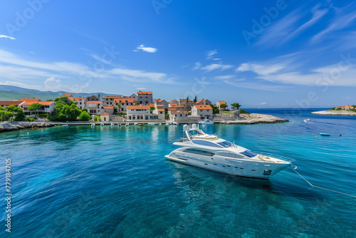 croatian islands yacht holiday, luxury turquoise mediterranean seascape (3)