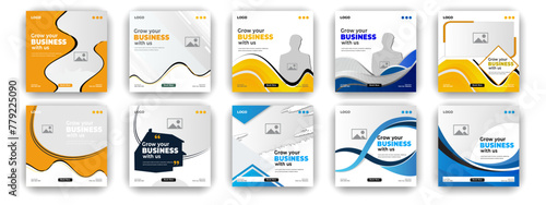 Digital business marketing social media post & web banner corporate business marketing social media post and web design template