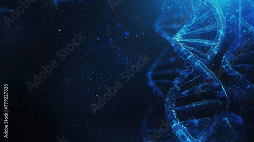 Abstract background modern and futuristic Blue color DNA