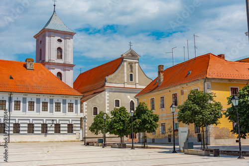 Church of the holy cross in the old town of Osijek, Croatia