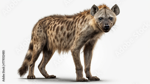 Hyena, Hyenas, Hyena Cub on White Background