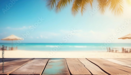 Beautiful summer beach background with lots of copy space