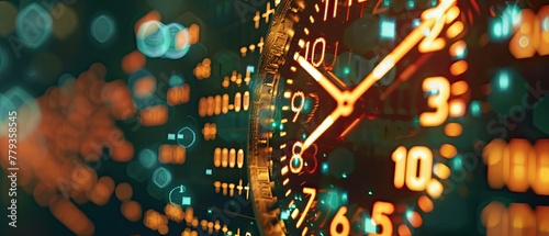 A close-up of a digital clock counting down to a Bitcoin halving event emphasizing its significance and market anticipation